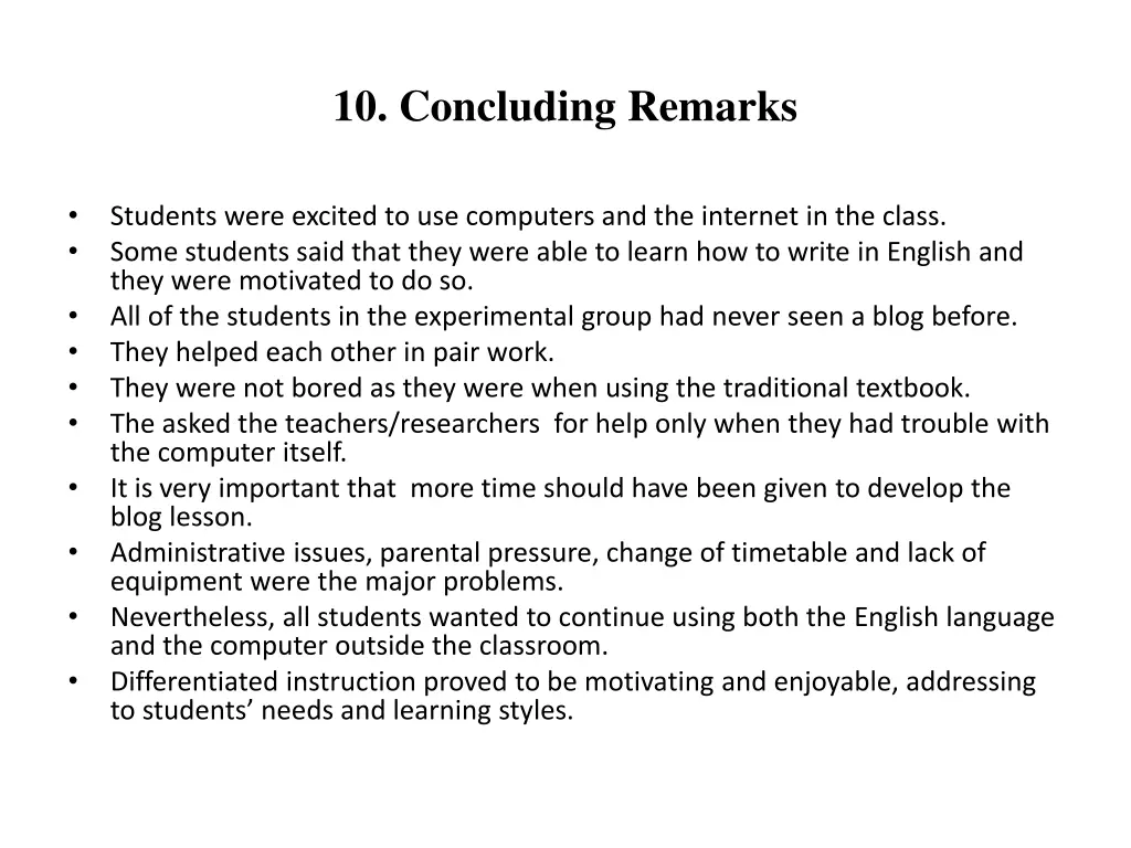 10 concluding remarks