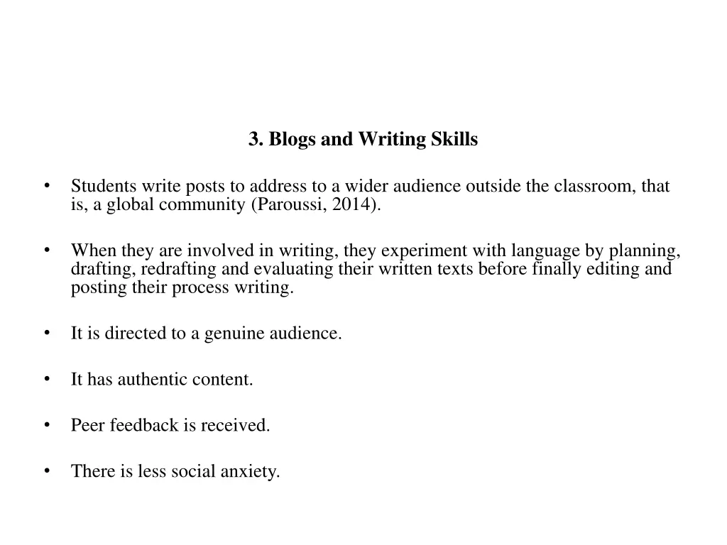 3 blogs and writing skills