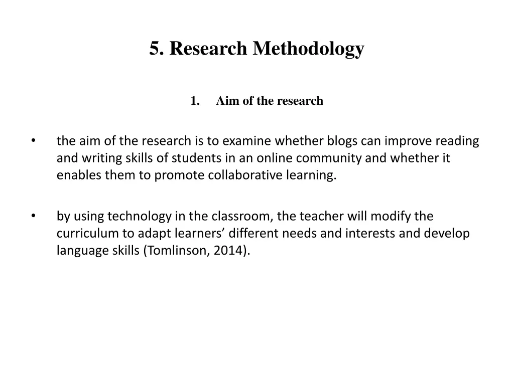 5 research methodology