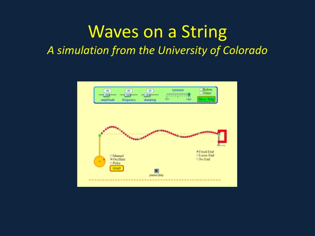 waves on a string a simulation from