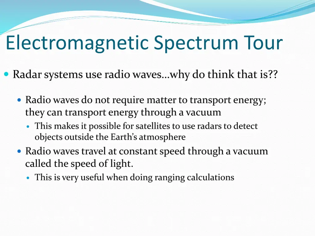 electromagnetic spectrum tour 1