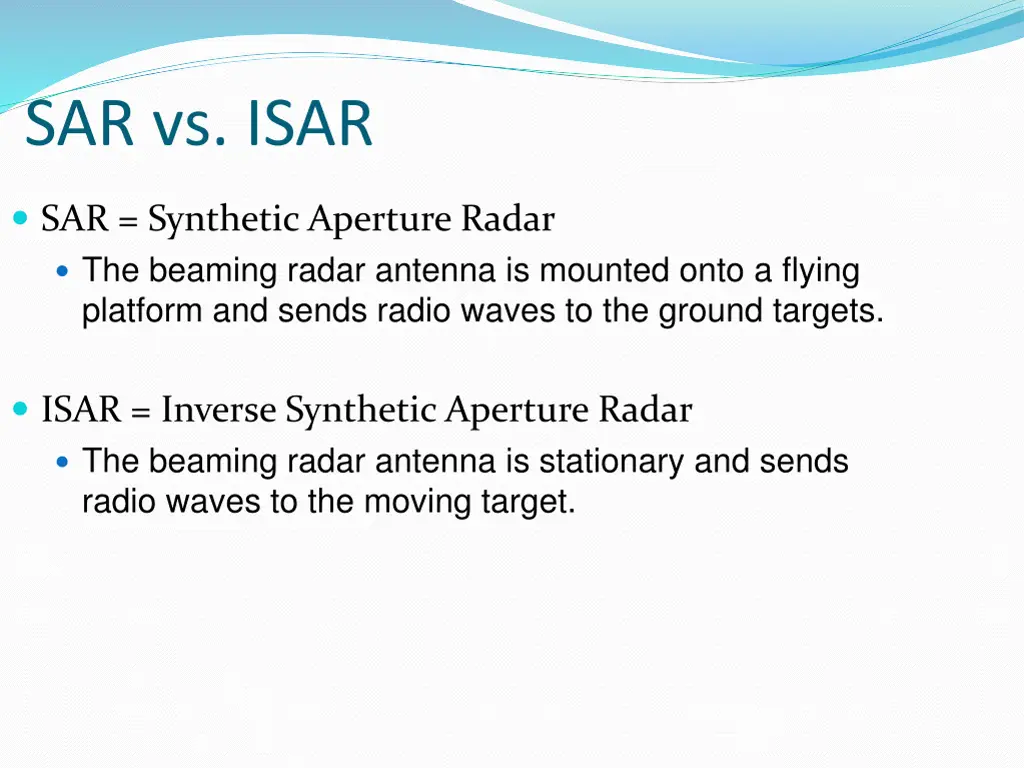 sar vs isar