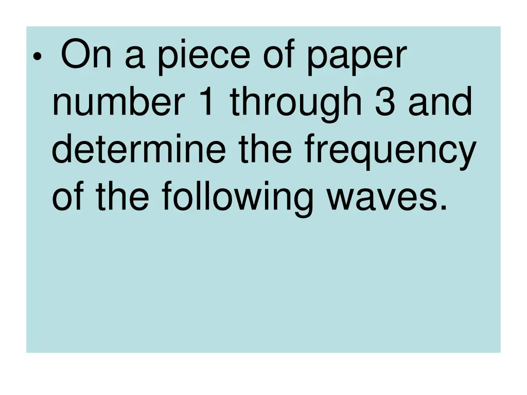 on a piece of paper number 1 through