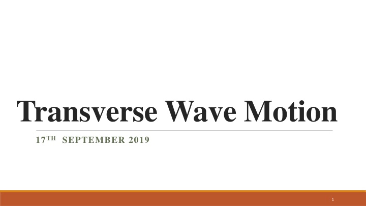 transverse wave motion