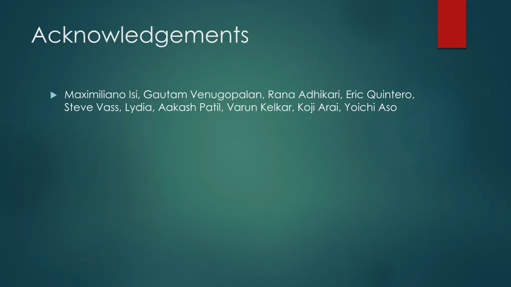 acknowledgements