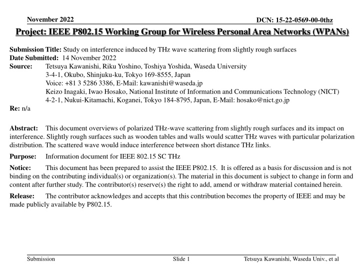 november 2022 project ieee p802 15 working group