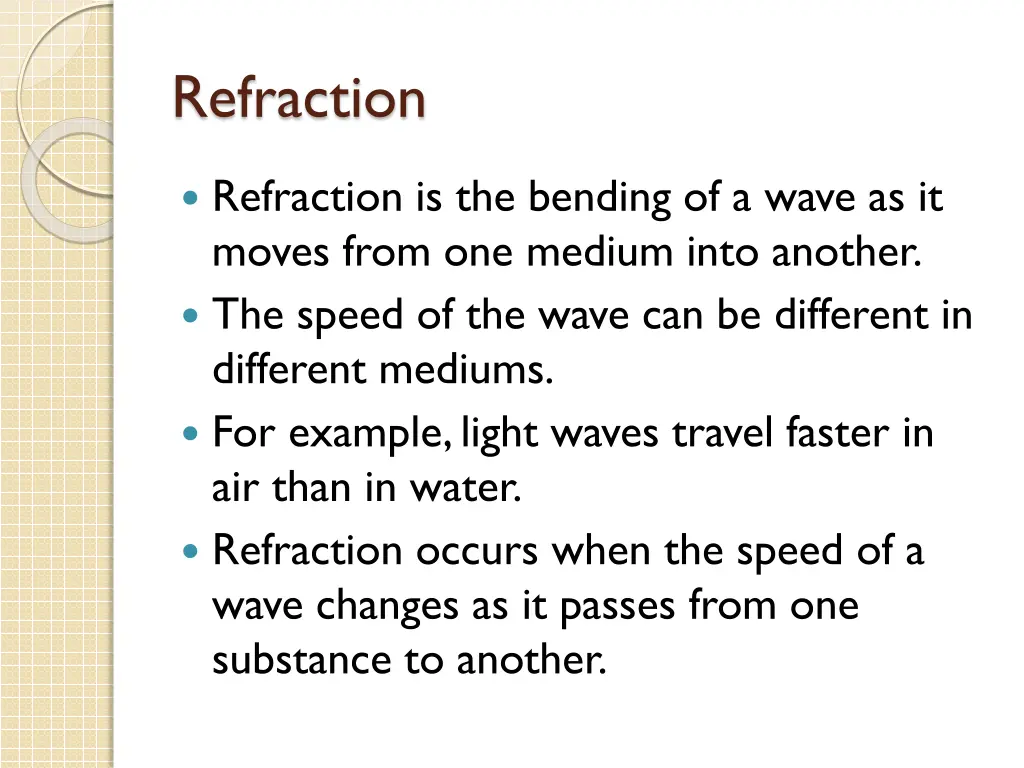 refraction