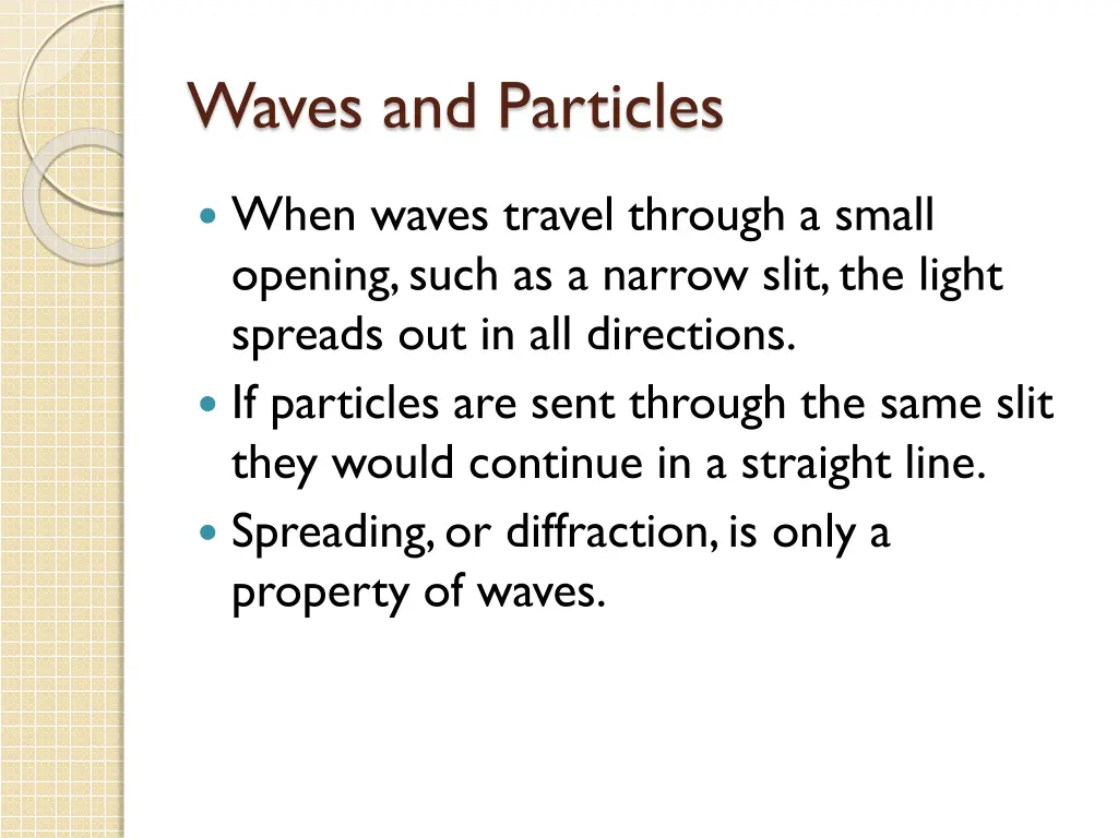 waves and particles