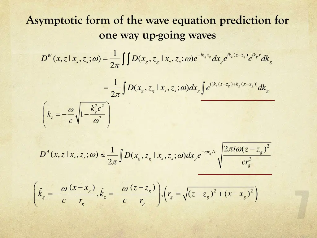 asymptotic form of the wave equation prediction 2