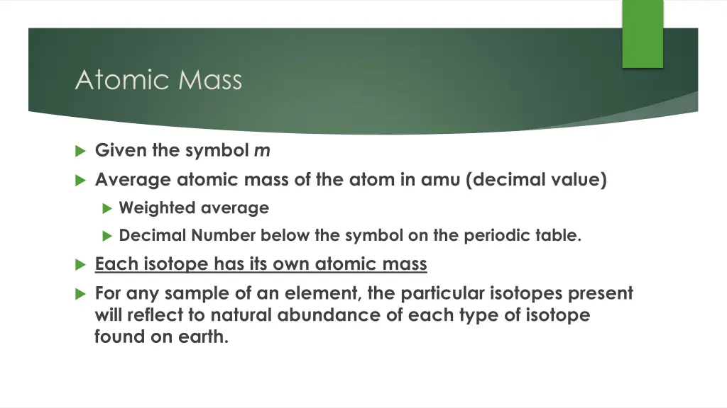 atomic mass