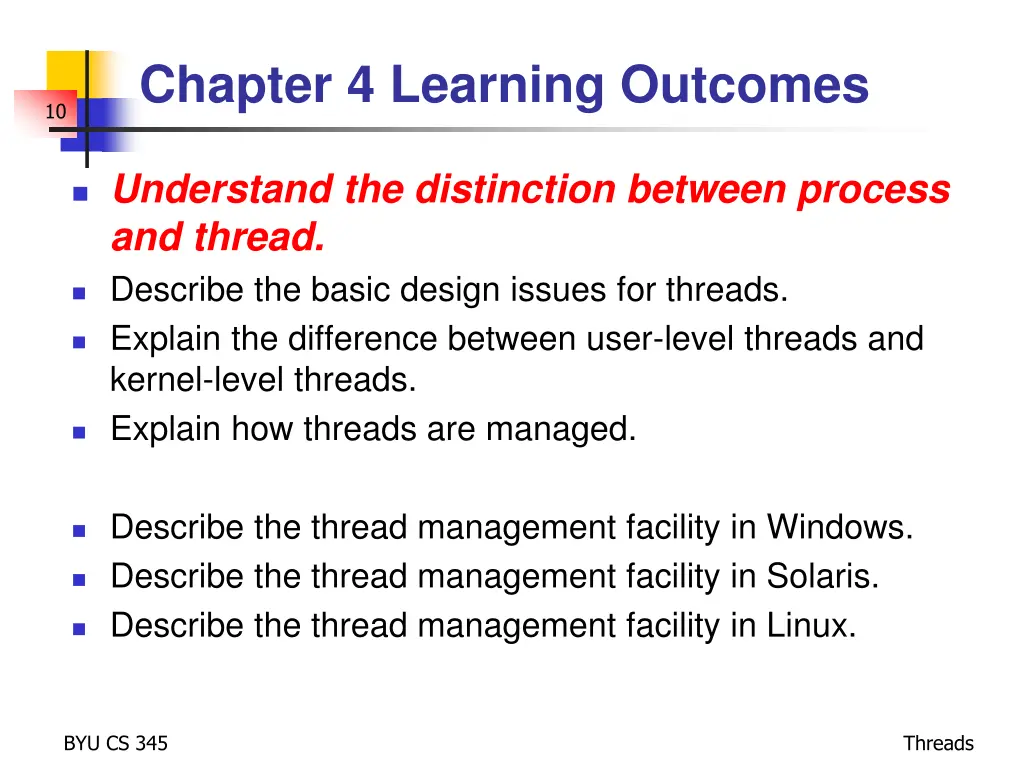 chapter 4 learning outcomes