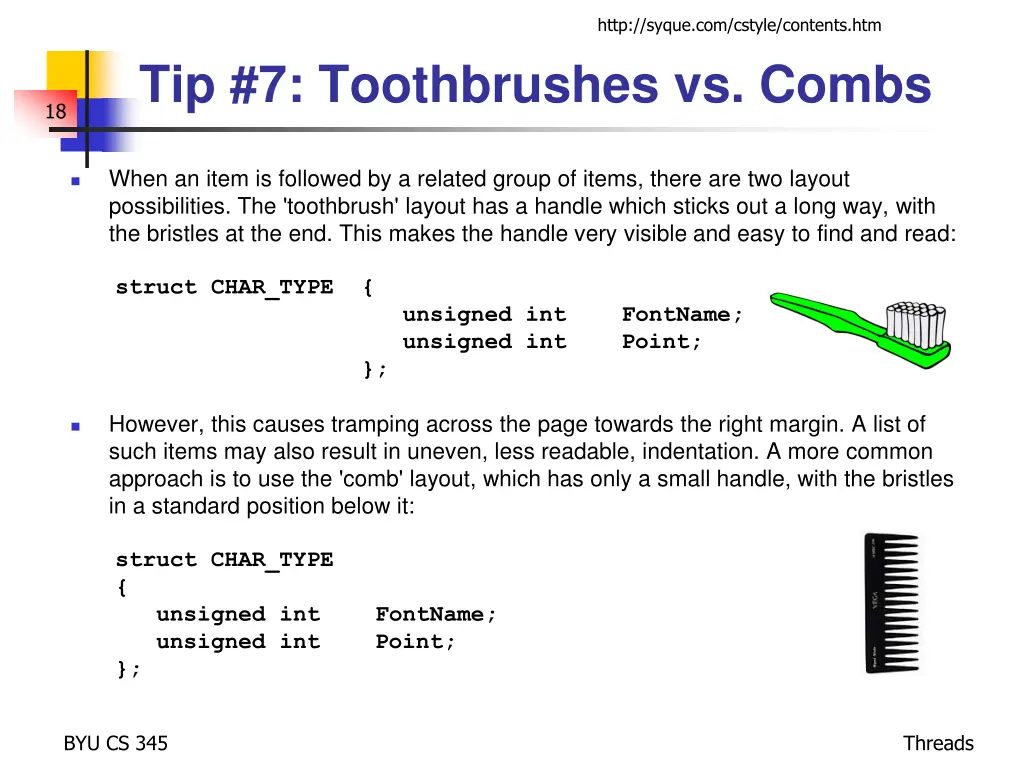 http syque com cstyle contents htm 1