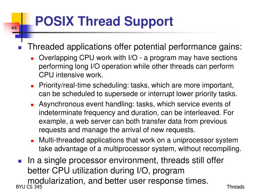 posix thread support 2