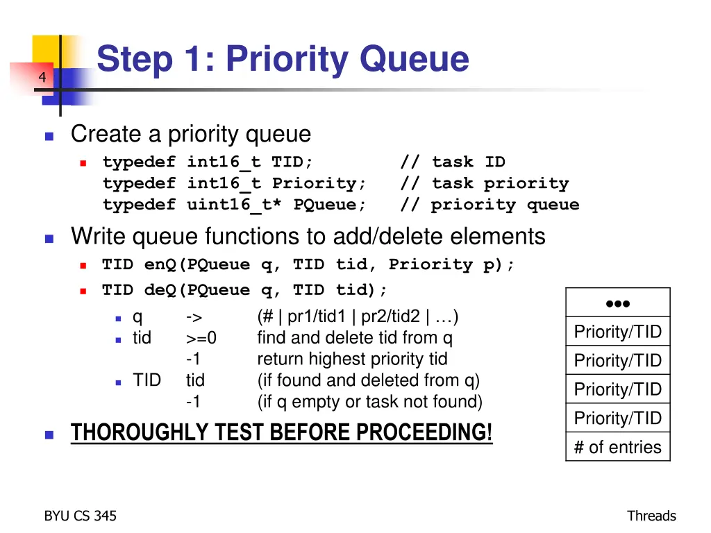 step 1 priority queue