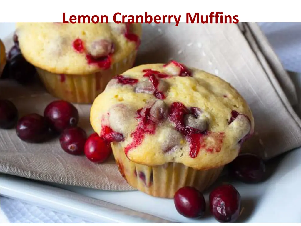 lemon cranberry muffins 1