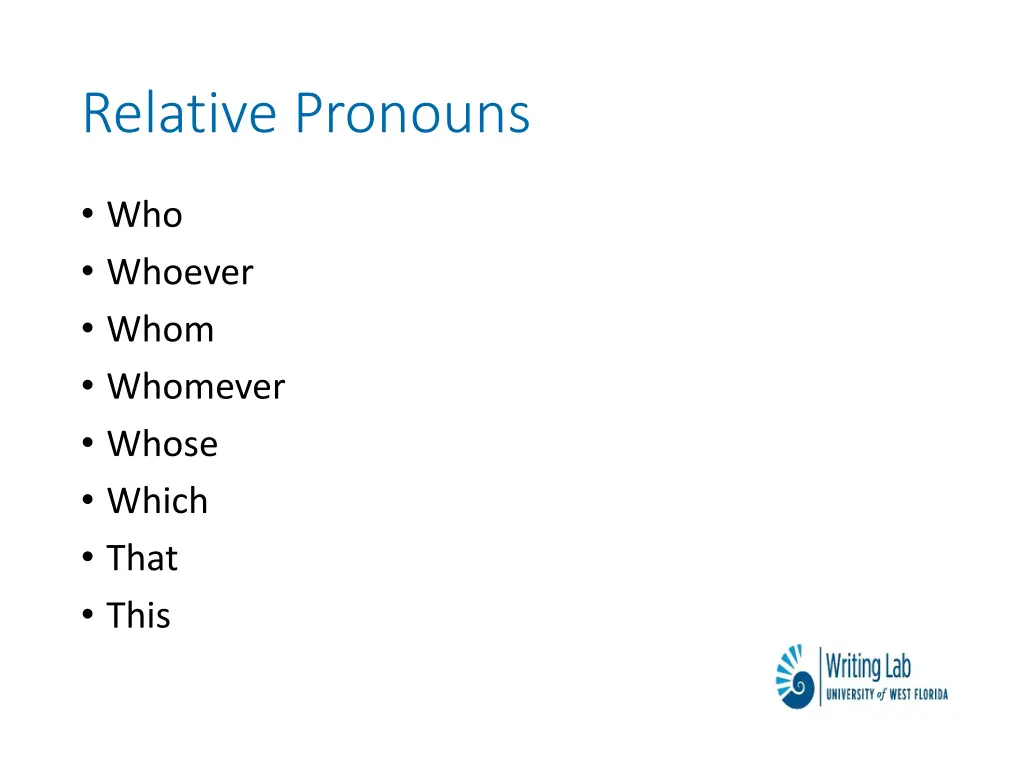 relative pronouns