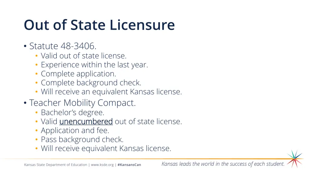 out of state licensure