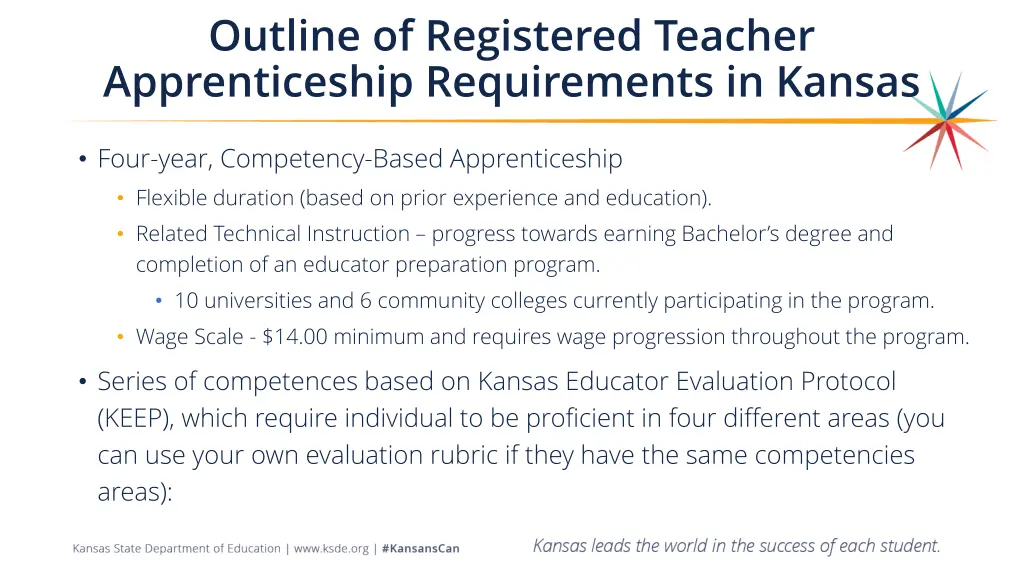 outline of registered teacher apprenticeship