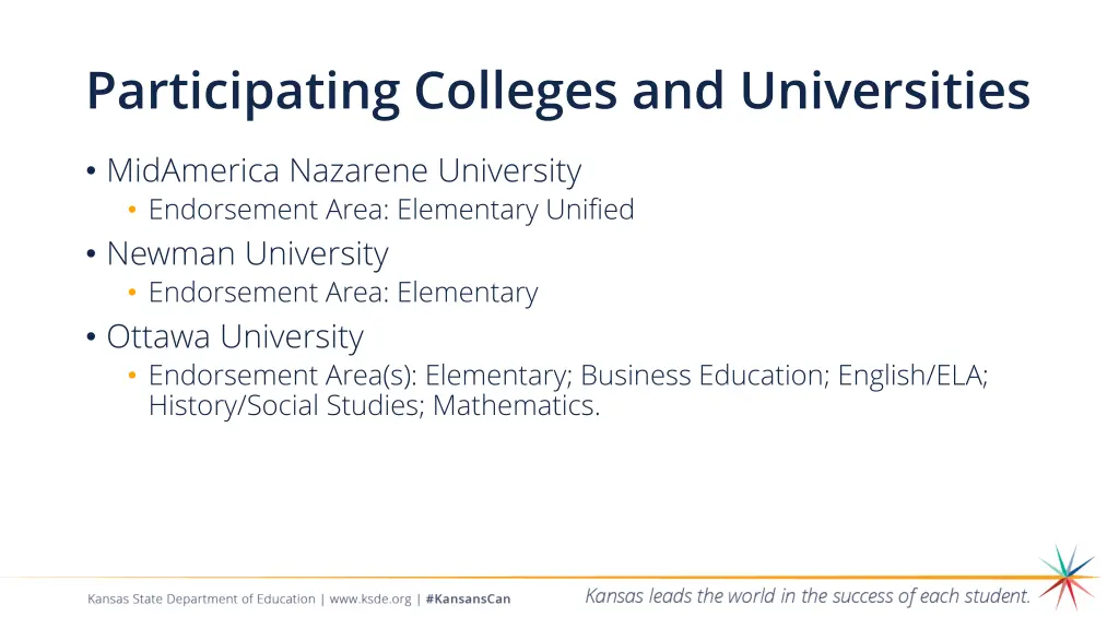 participating colleges and universities 2