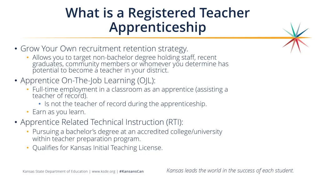 what is a registered teacher apprenticeship