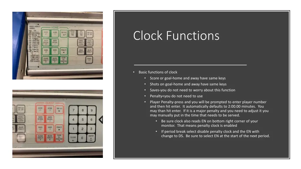 clock functions