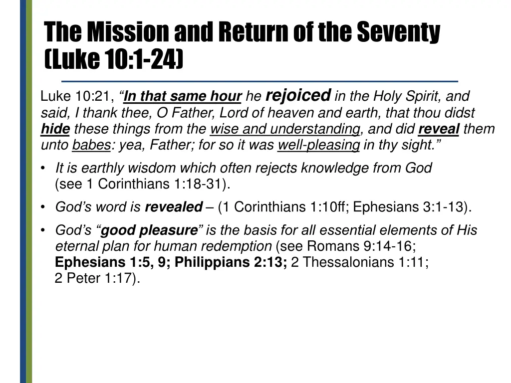 the mission and return of the seventy luke 10 1 24 1