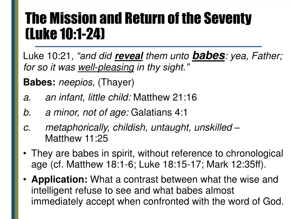 the mission and return of the seventy luke 10 1 24 4