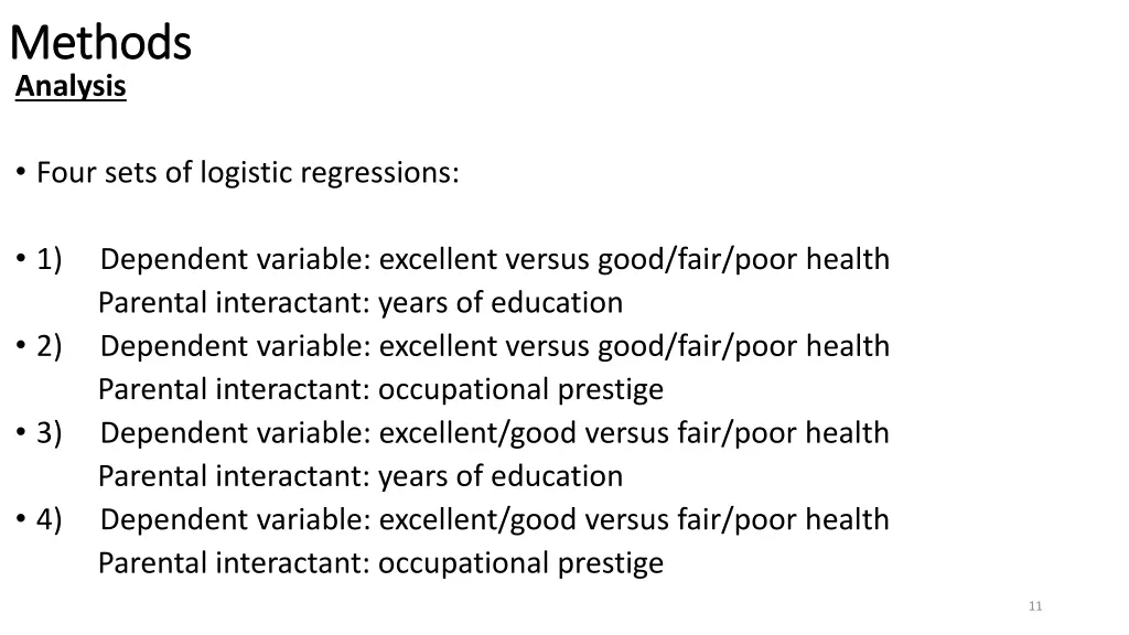 methods methods analysis