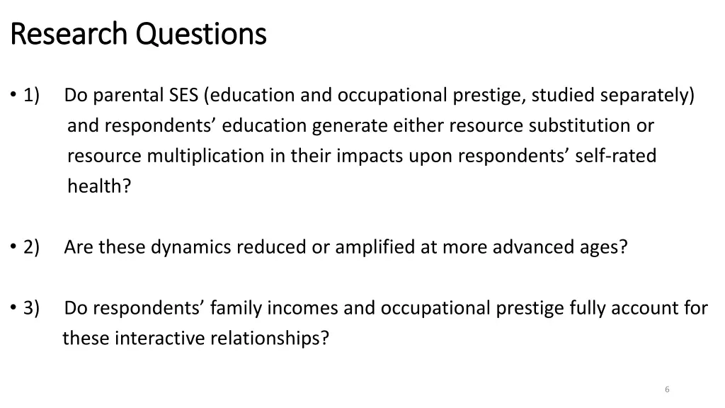 research research questions questions