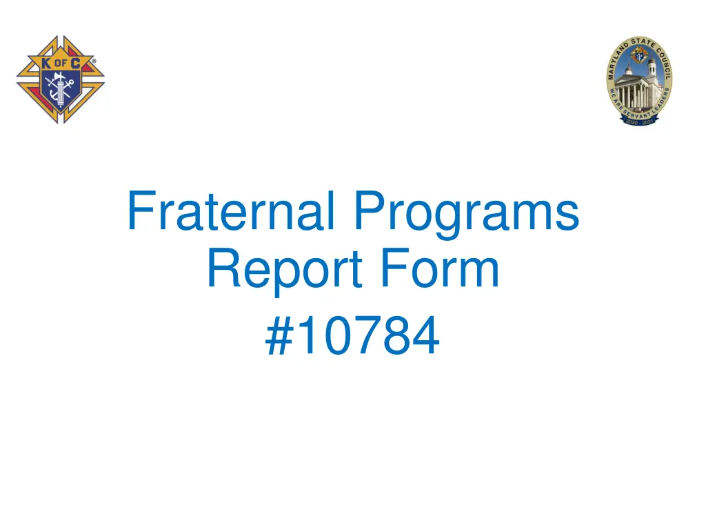 fraternal programs report form 10784