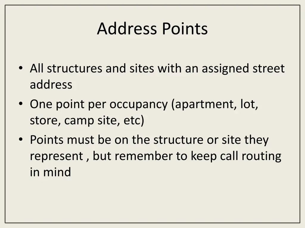 address points