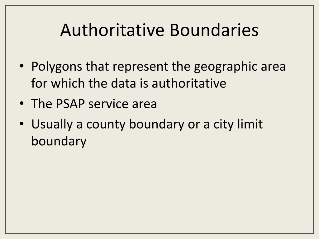 authoritative boundaries