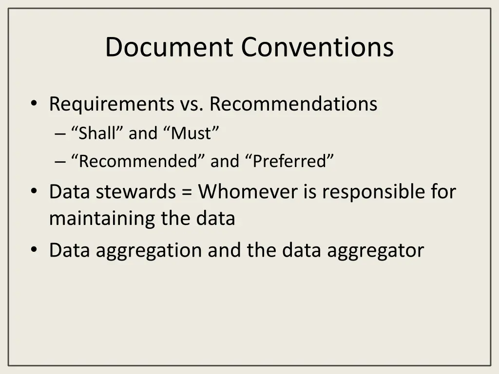 document conventions