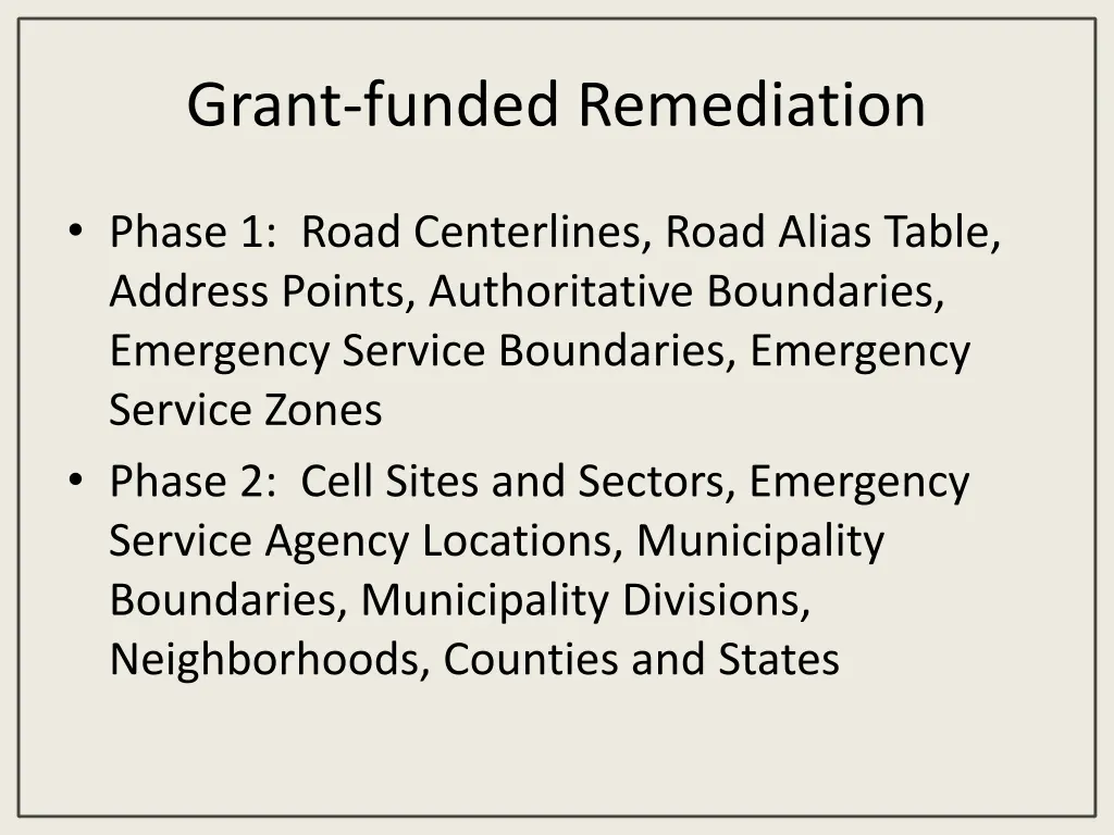 grant funded remediation