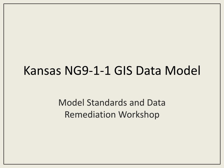 kansas ng9 1 1 gis data model