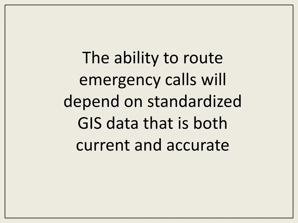 the ability to route emergency calls will depend