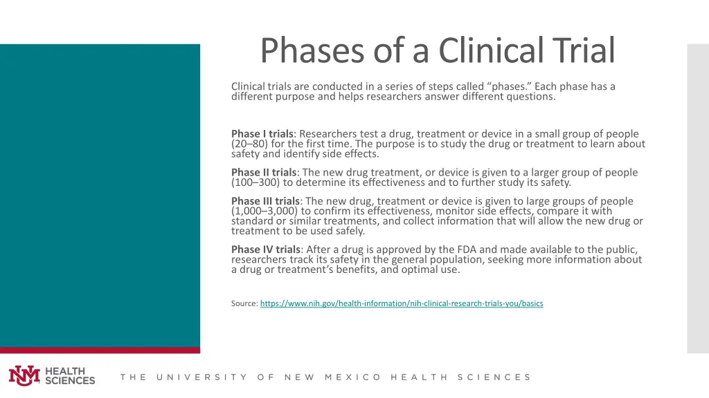 phases of a clinical trial