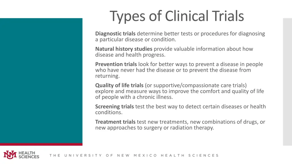 types of clinical trials