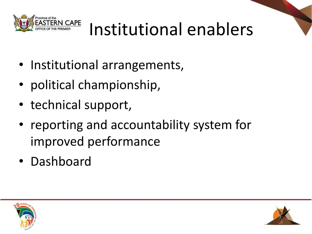 institutional enablers