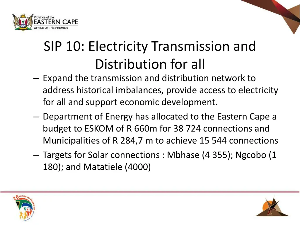 sip 10 electricity transmission and distribution