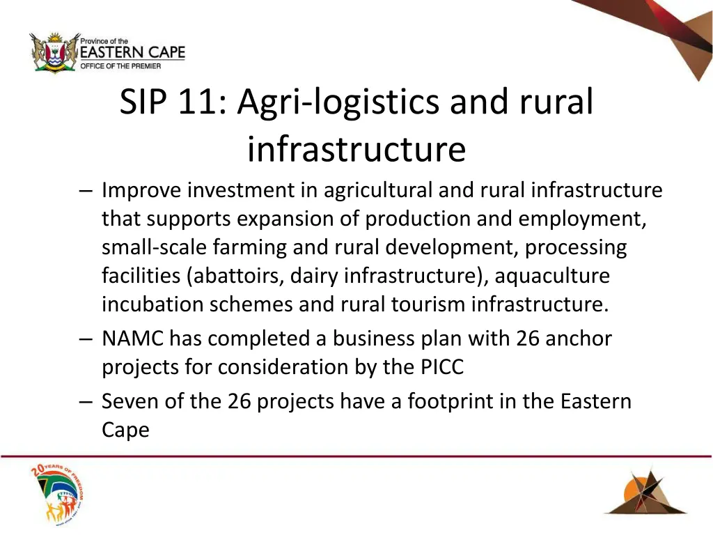 sip 11 agri logistics and rural infrastructure