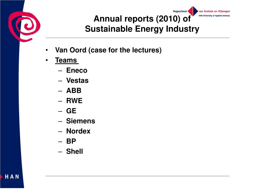 annual reports 2010 of sustainable energy industry