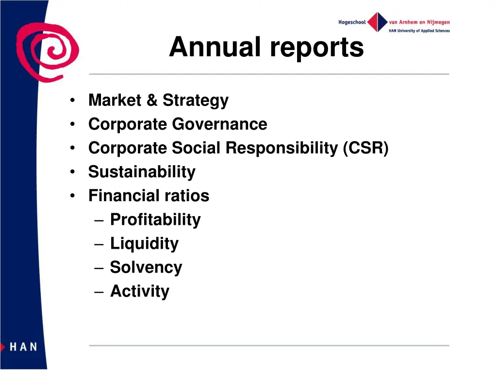 annual reports