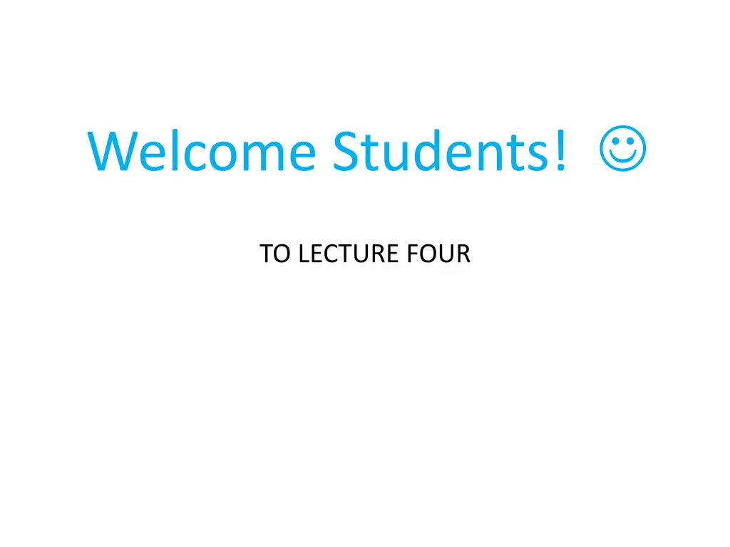 welcome students