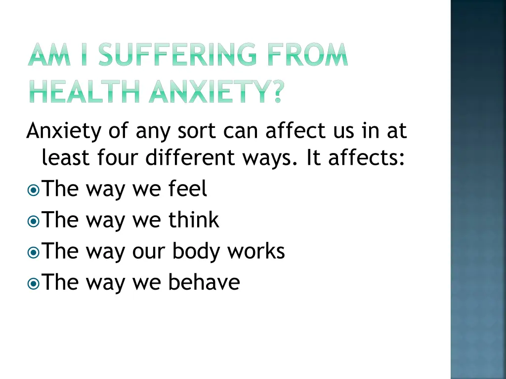 am i suffering from health anxiety anxiety