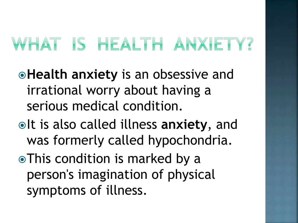 what is health anxiety