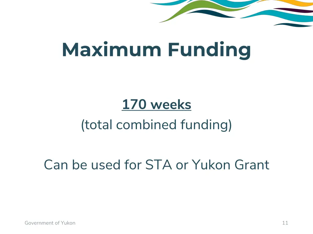 maximum funding