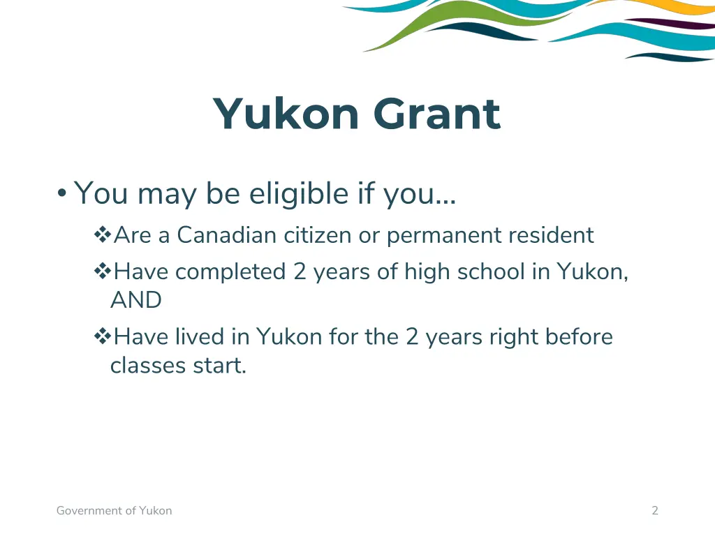 yukon grant