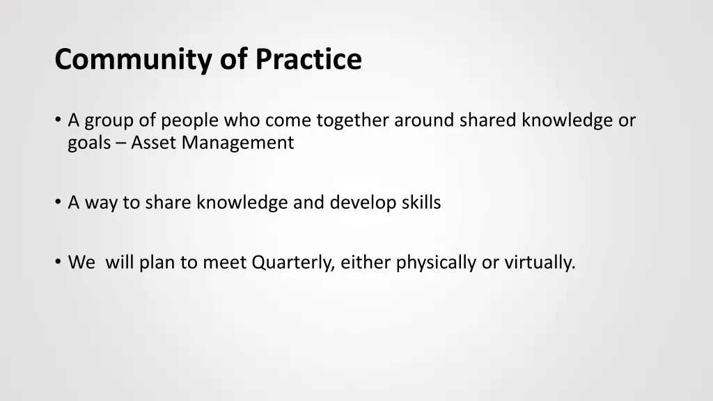 community of practice