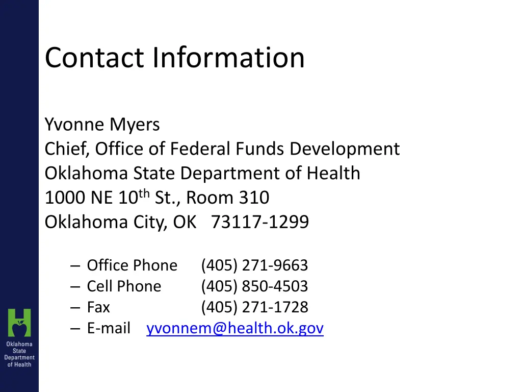 contact information